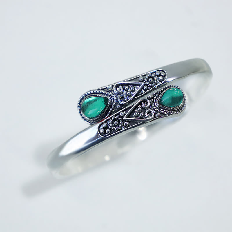Bracelet manchette de guérison en zircon | Protection spirituelle et richesse