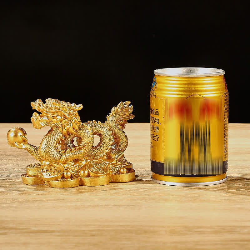 Pièce de monnaie Feng Shui en cuivre représentant un dragon | Richesse et chance