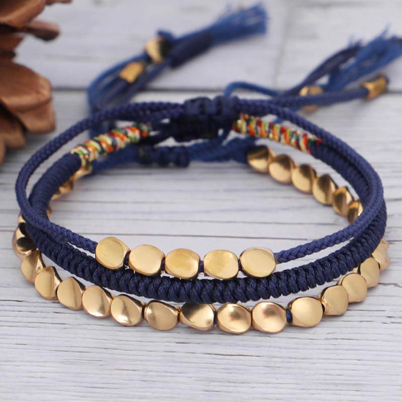 3 PCS Tibetan Copper Spiritual Protection Bracelet Set