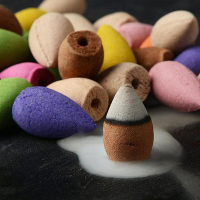 Lot de 50 cônes d'encens à reflux aux arômes mixtes pour la relaxation