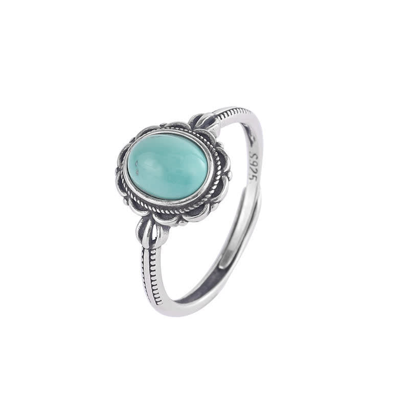 Bague de protection en argent sterling avec turquoise et agate rouge