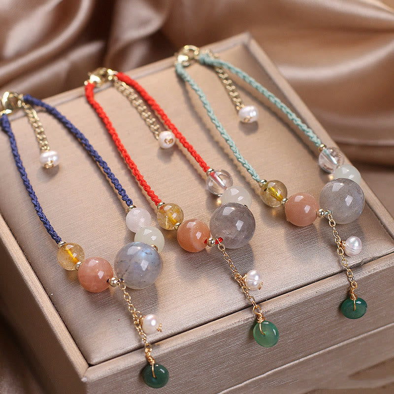 Moonstone Bracelet with Peace Buckle | Healing Harmony & Balance