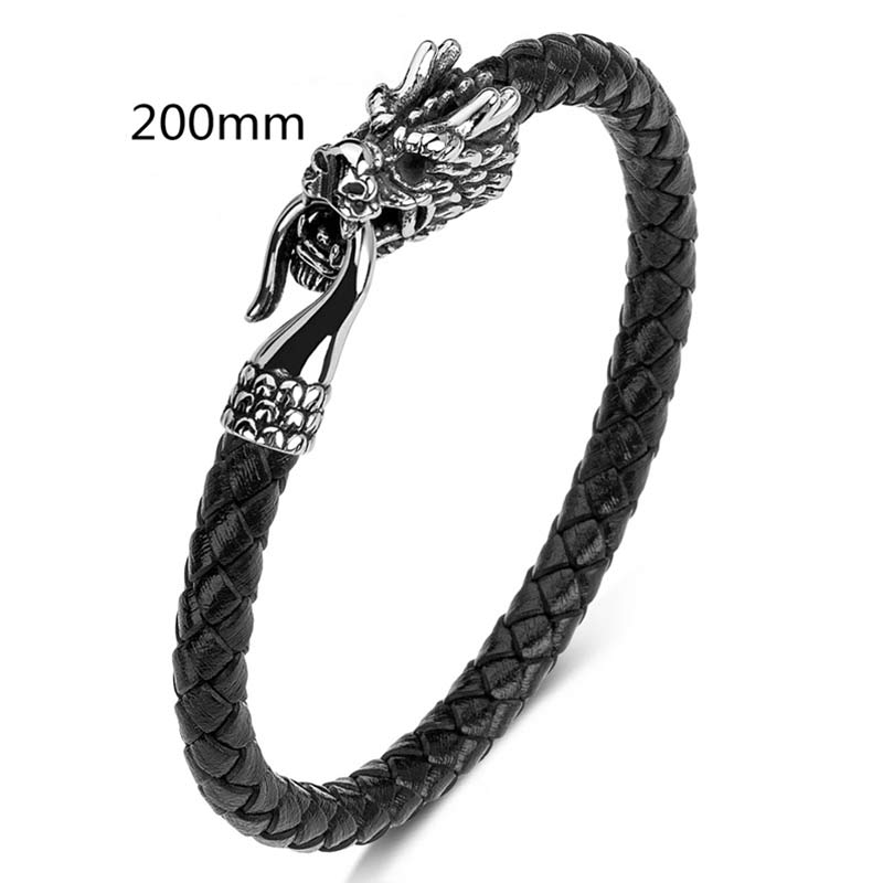 Titanium Steel Dragon Protection Luck Bracelet