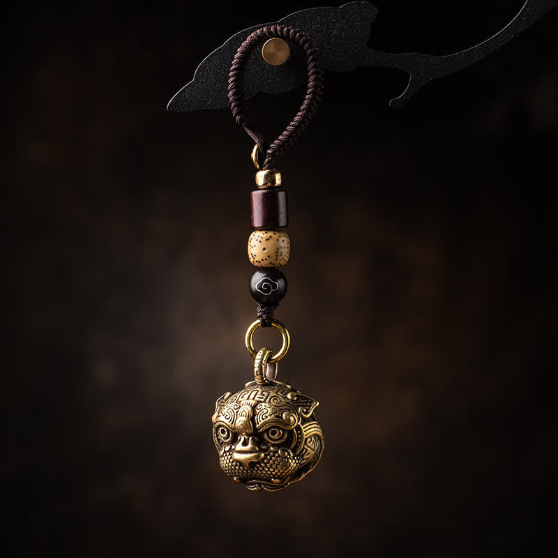 Porte-clés Pixiu en cuivre – Talisman de chance et de protection