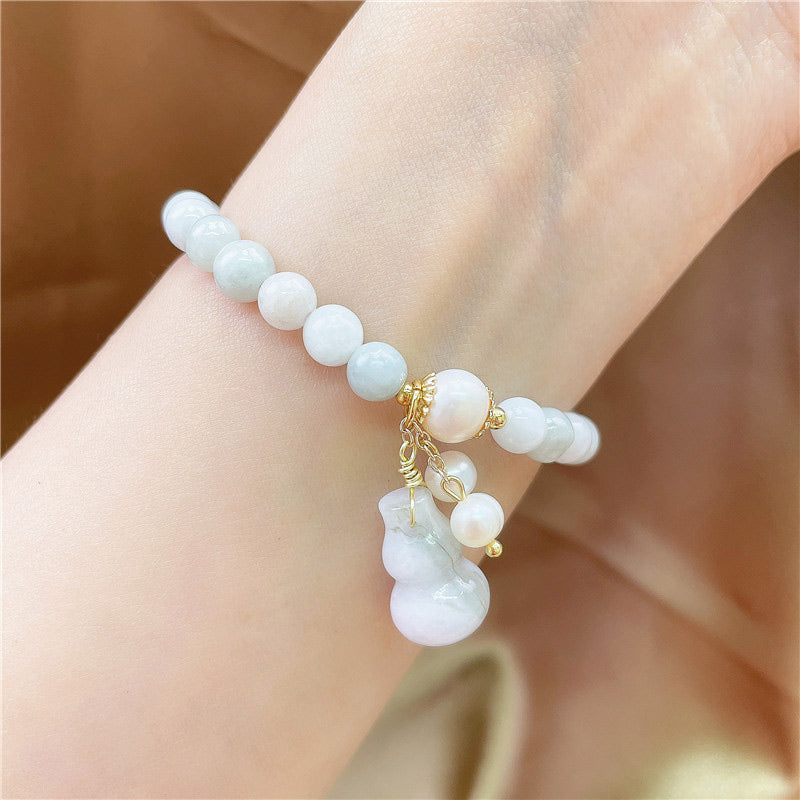 Bracelet à breloques de protection et de bénédiction en calebasse de jade