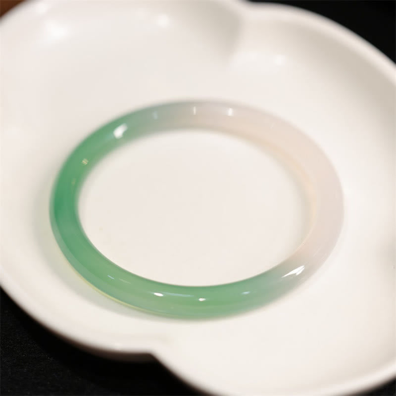 54mm Chalcedony Cuff Bracelet Bangle for Positive Energy