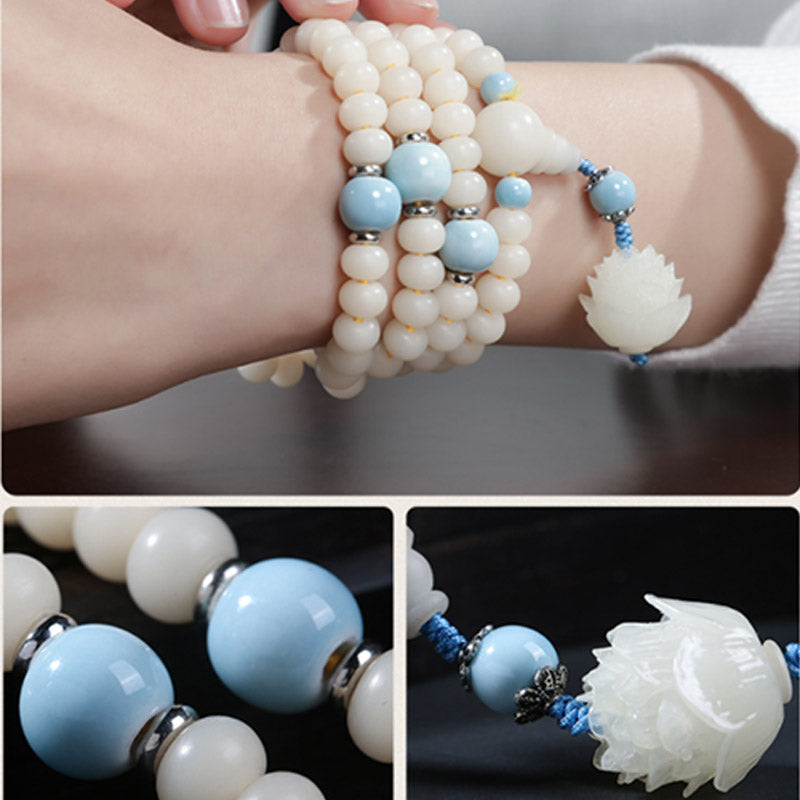 Bracelet réglable en graines de Bodhi pour la sagesse et la méditation