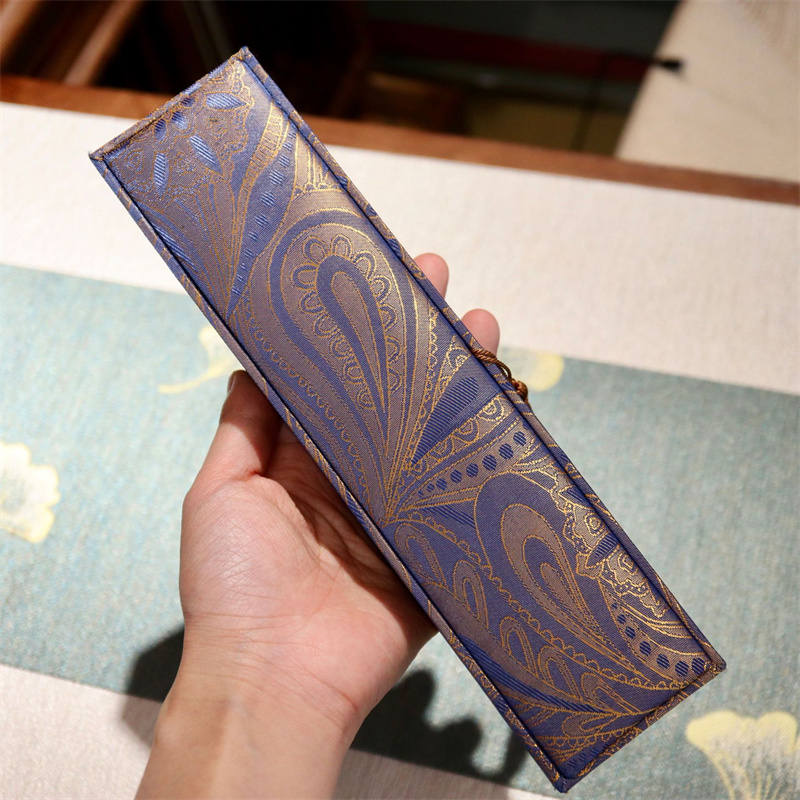 Coffret de rangement bleu pour bijoux spirituels, malas et colliers