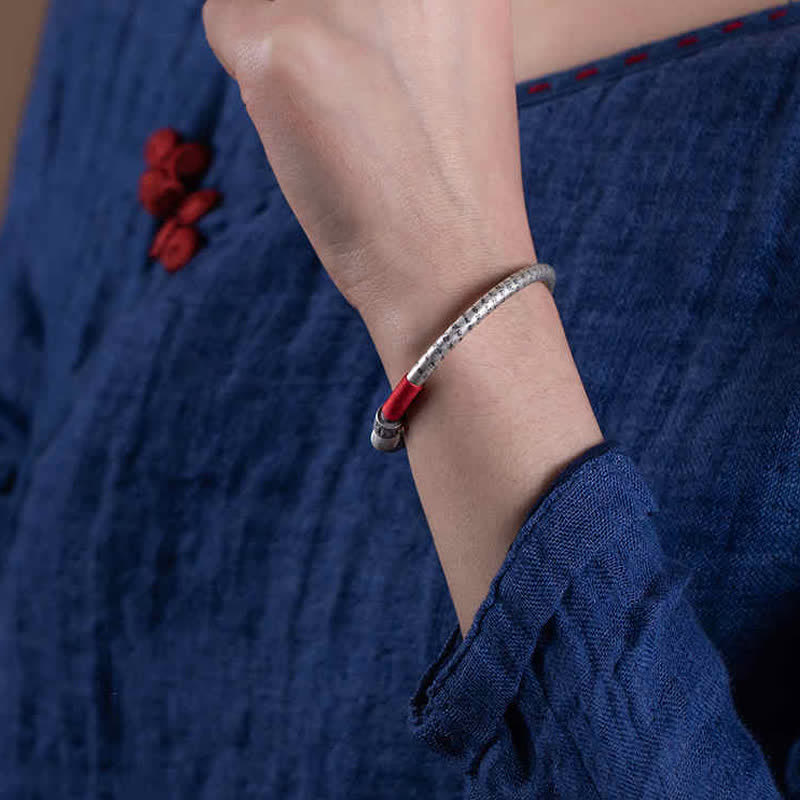 Unisex Red String Om Mani Padme Hum Bracelet for Luck & Protection