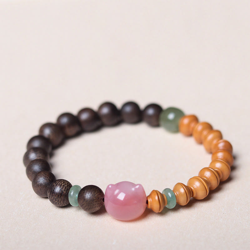 Bracelet d'équilibre pour chat en agate bois d'agar de 6 mm
