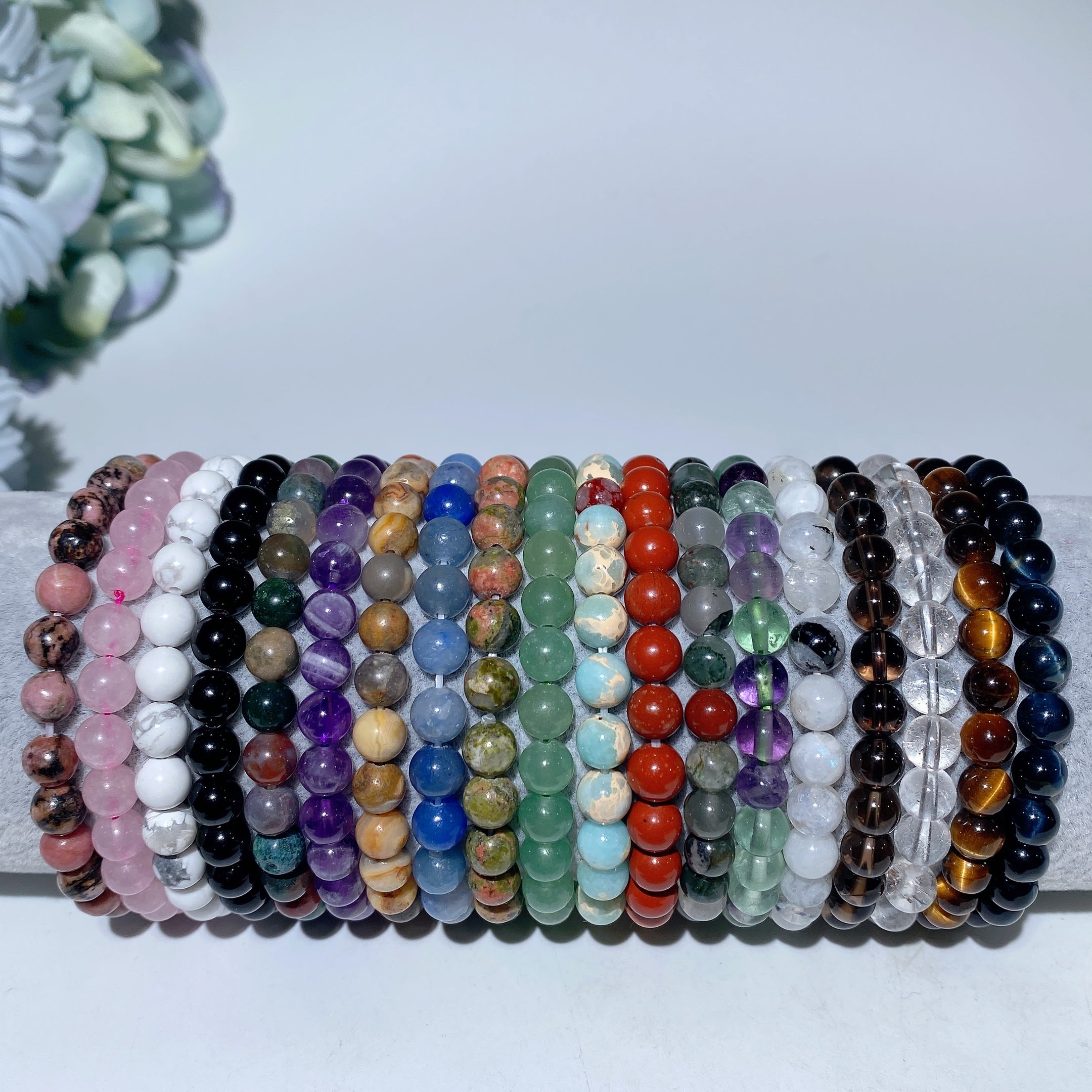 6mm Mixed Crystal Healing Bracelet for Energy Balance