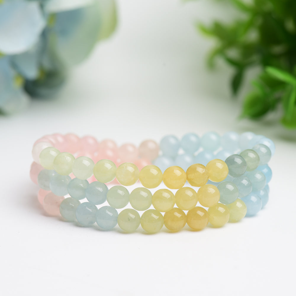 6mm Morganite Healing Bracelet for Spiritual Protection