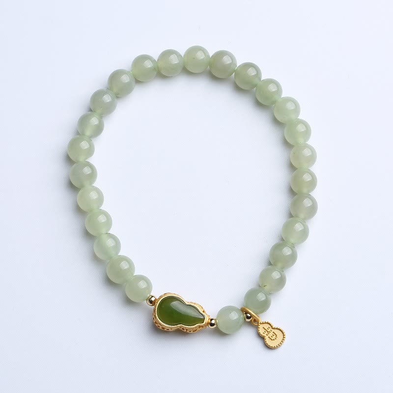 Bracelet porte-bonheur en jade naturel Hetian de 6 mm