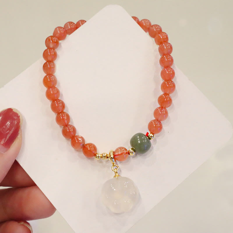 Bracelet de confiance en agate rouge de 6 mm pour le calme et l'acceptation de soi