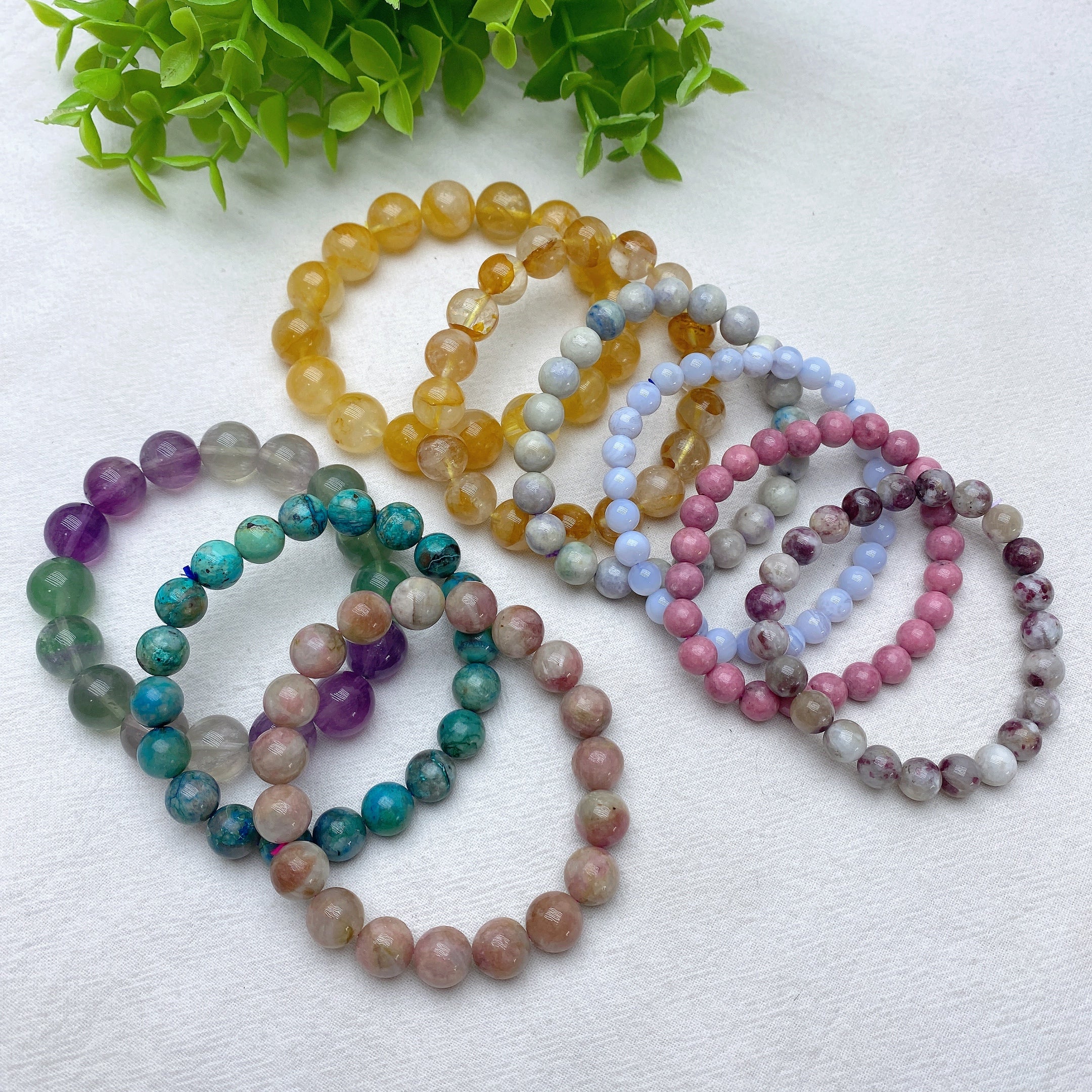 7-13mm Mixed Crystal Spiritual Healing Beaded Bracelet