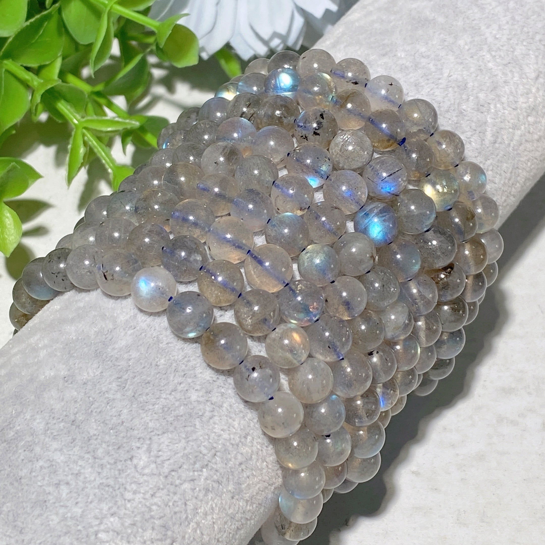 7-7.5mm Labradorite Healing Bracelet for Intuitive Energy