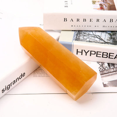 Tour de cristal de calcite miel de 7 pouces pour la guérison énergétique