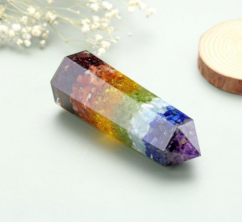 Tour de cristal de guérison des chakras à 7 couches