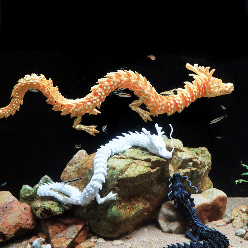 Luminous Feng Shui Dragon Statue 45cm for Luck & Protection
