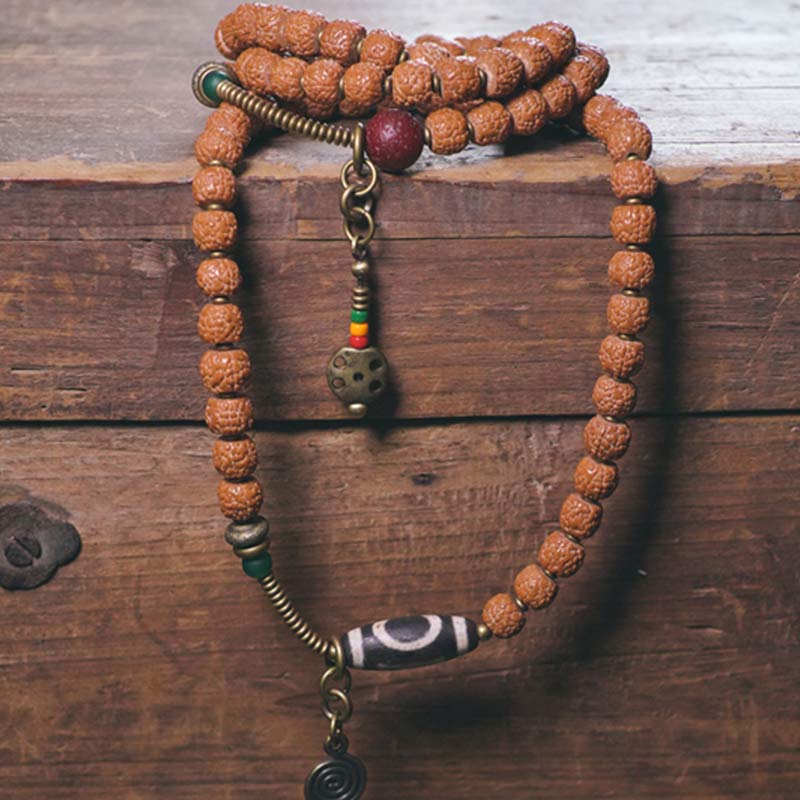 108 Bodhi Seed Mala Bracelet for Luck & Protection Unisex