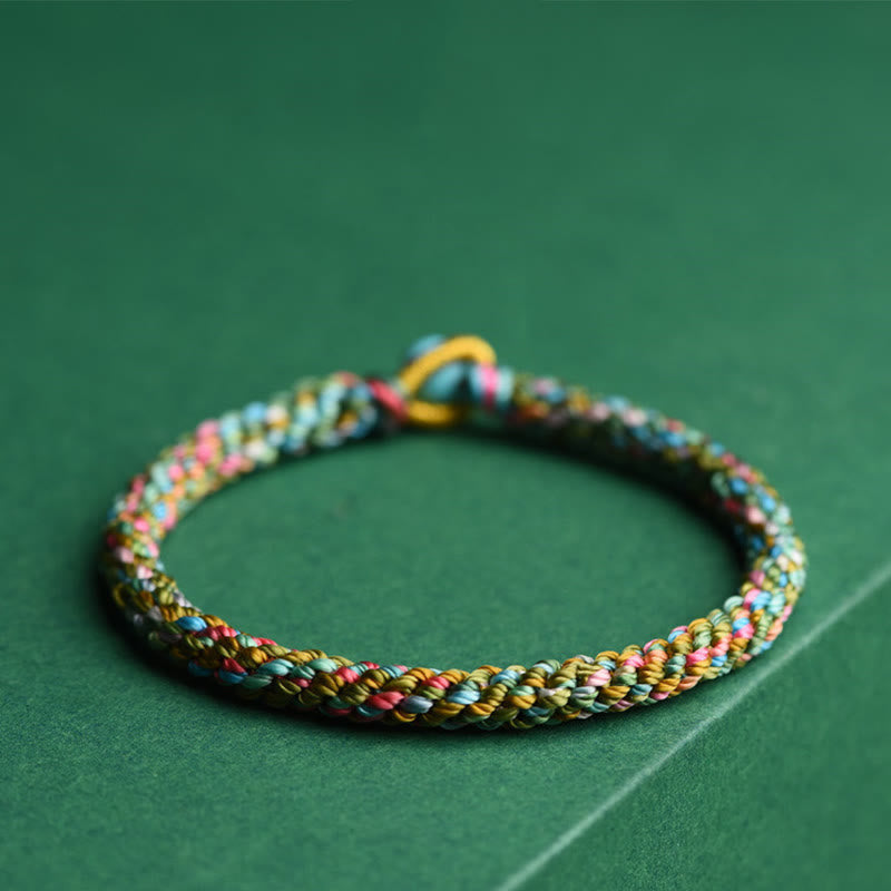 Bracelet porte-bonheur en corde colorée pour enfant et adulte