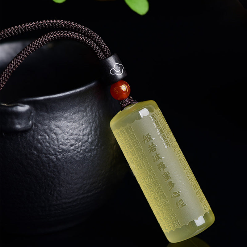 Collier Sutra du Cœur en Citrine pour le Bonheur et la Force
