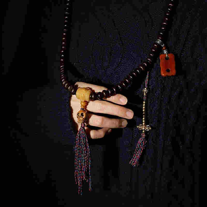 Bracelet Mala Bodhi Seed 108 perles pour la méditation et l'harmonie