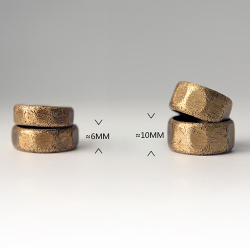 Bague de richesse ajustable en cuivre et laiton | Guérison spirituelle et chance