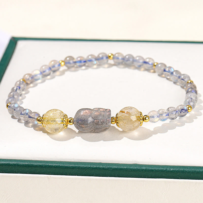 Moonstone PiXiu Healing Bracelet for Wealth & Balance