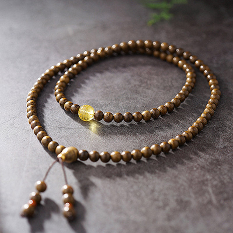 108 Beads Agarwood Strength Meditation Dragon Bracelet