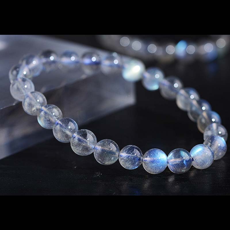 Bracelet de guérison en pierre de lune naturelle, perles de 6 mm pour le calme