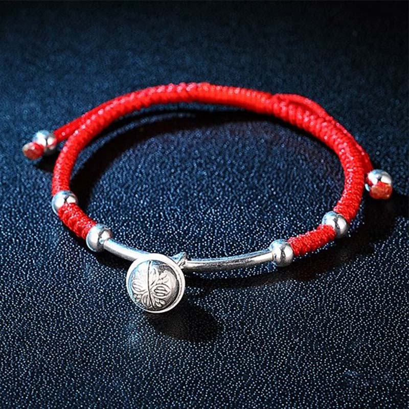 Unisex Red String Bell Bracelet for Protection & Luck