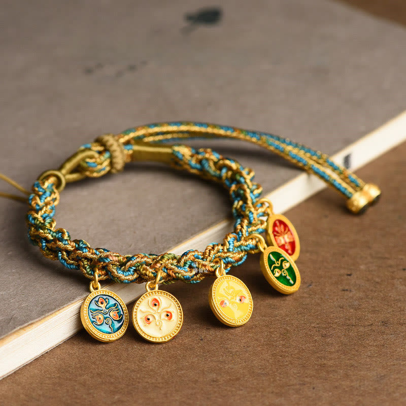 Bracelet spirituel tibétain des cinq dieux de la richesse