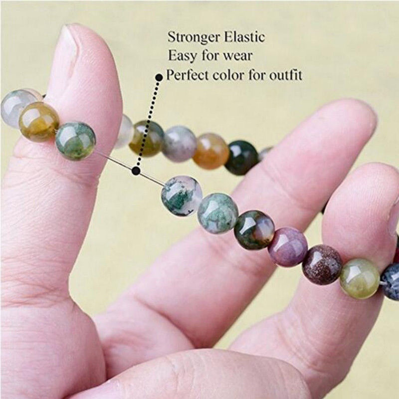 Bracelet en agate indienne 8 mm pour la chance et l'énergie calme
