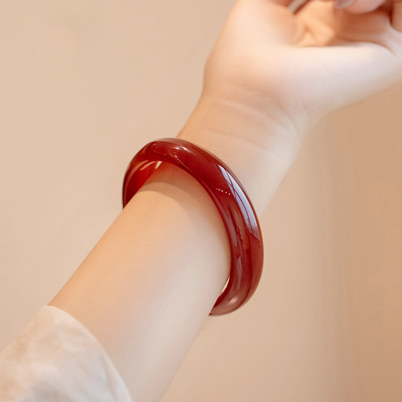 Bracelet de confiance en agate rouge 56 mm