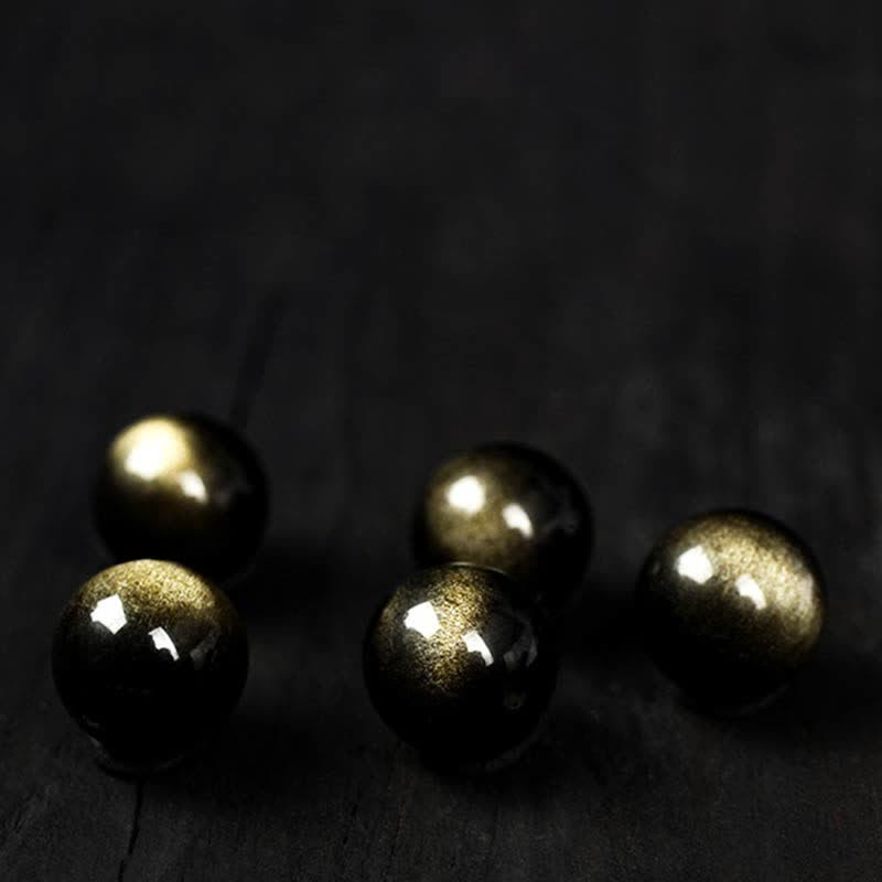 Bracelet de protection en obsidienne arc-en-ciel et obsidienne dorée 8 mm