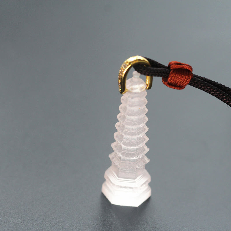 Collier spirituel de la pagode antique de Liuli pour la sagesse