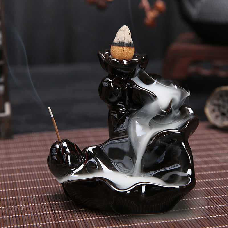 Handcrafted Ceramic Waterfall Backflow Incense Burner