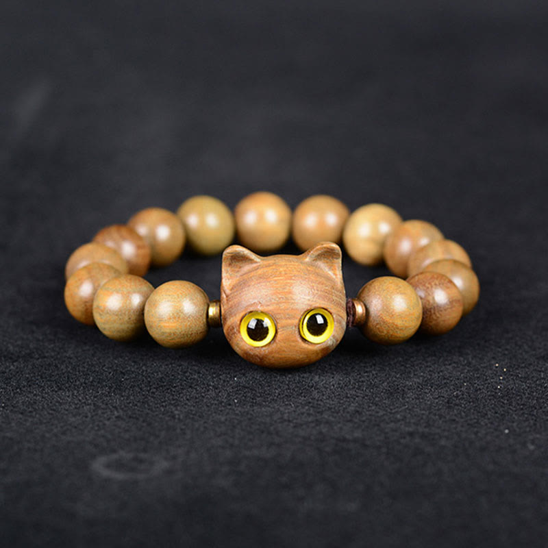 Bracelet d'équilibre en bois d'ébène pour chat pour la protection spirituelle