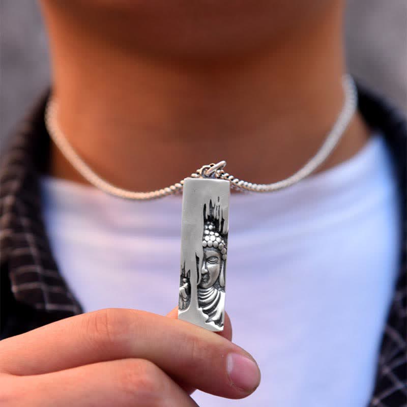 Collier en cuivre du Bouddha Tathagata | Amulette de protection