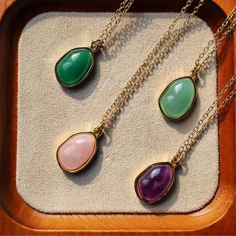 Collier pendentif en quartz rose naturel pour l'amour inconditionnel et la guérison