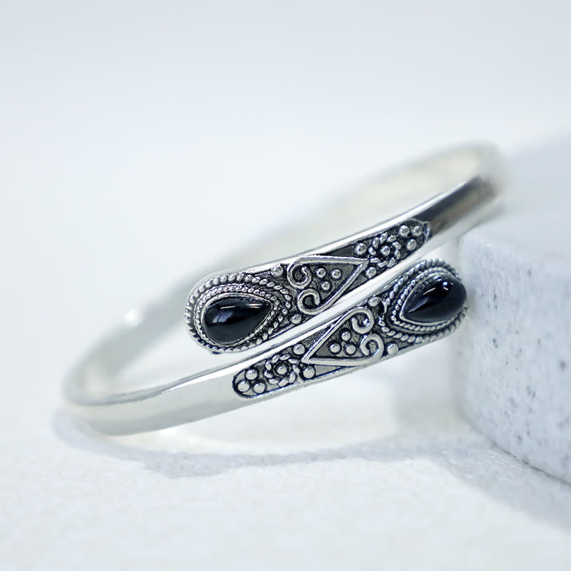 Bracelet manchette de guérison en zircon | Protection spirituelle et richesse