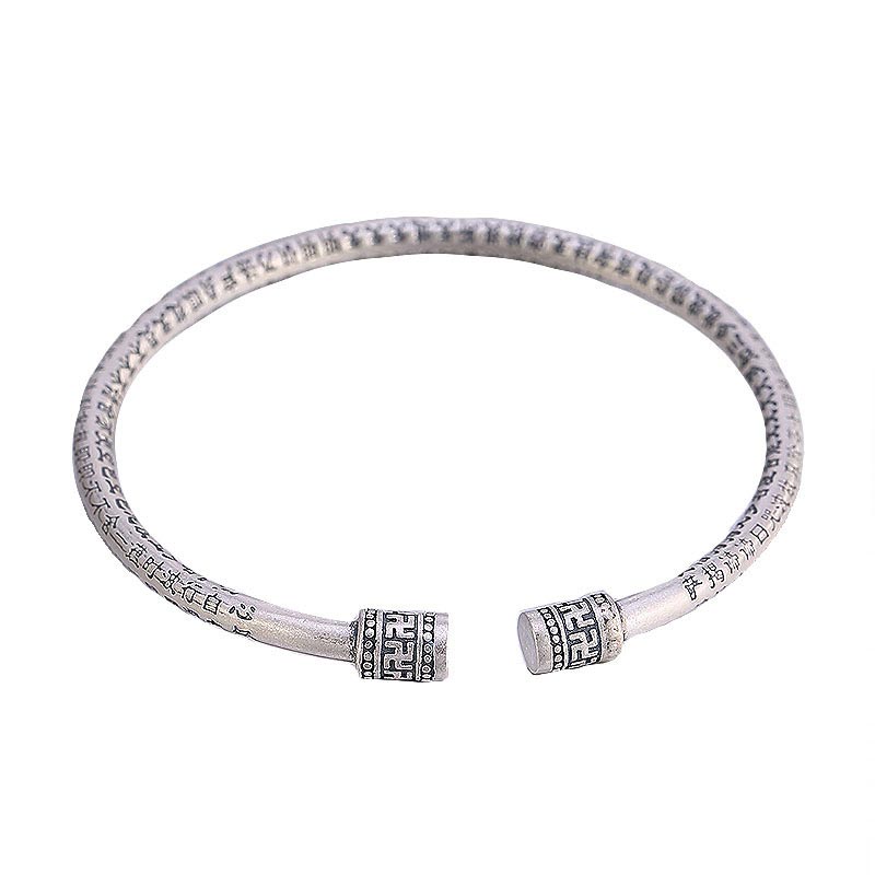 Bracelet spirituel réglable en cuivre blanc pour la chance et l'équilibre
