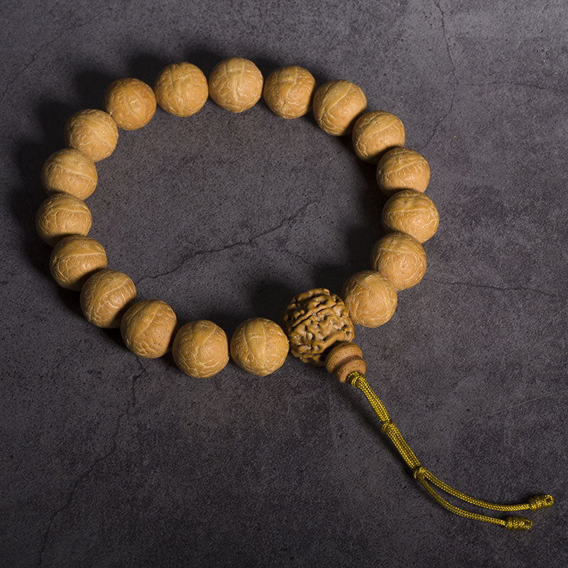 15mm Bodhi Seed Wrist Mala for Luck & Auspiciousness
