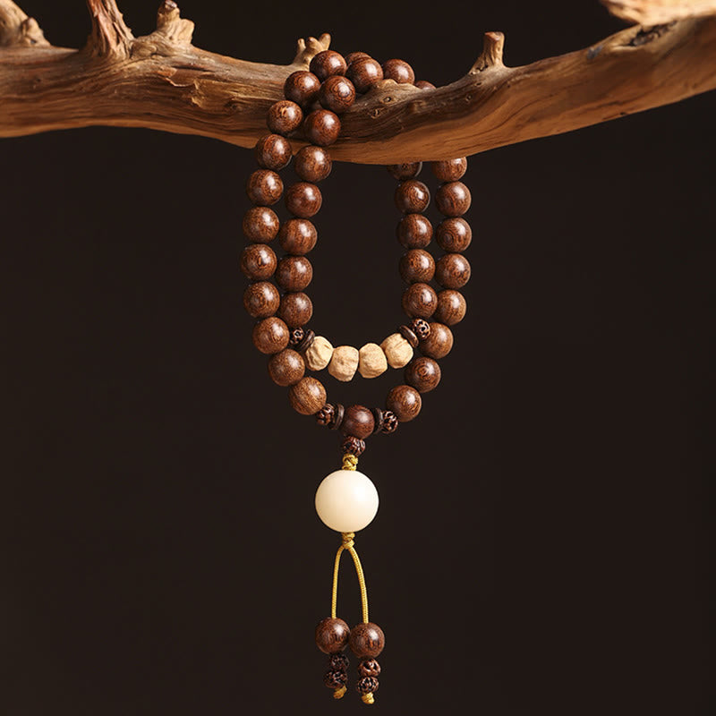 Bracelet double tour en bois de santal 6 mm pour la purification