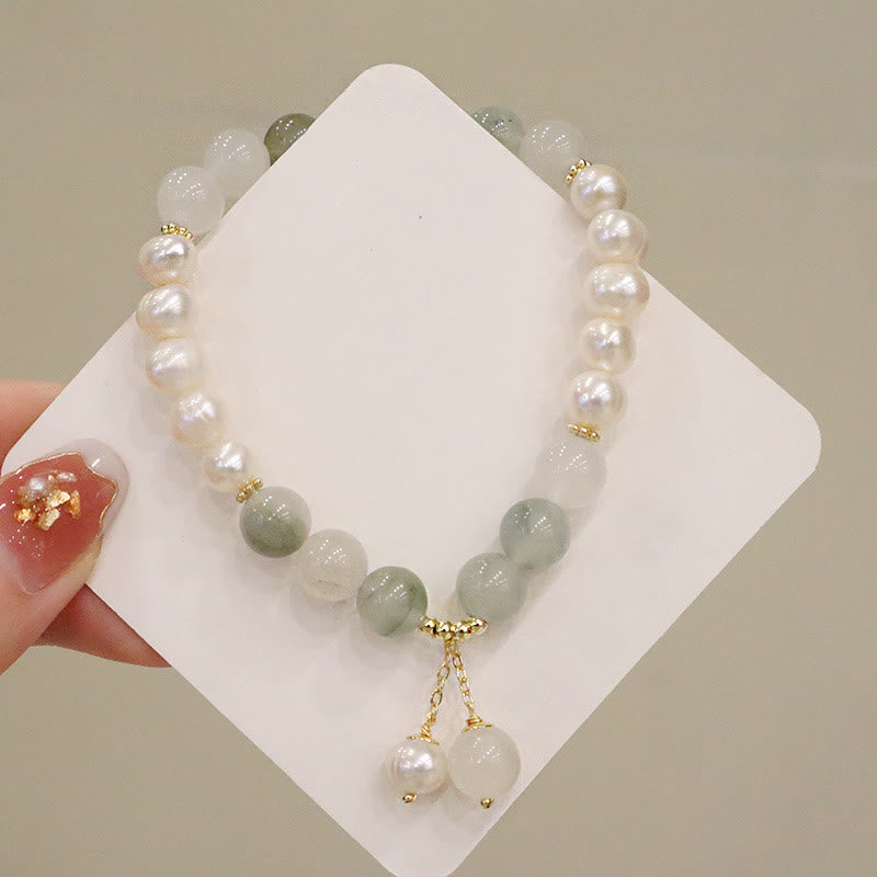 Bracelet de guérison en jade perlé de 8,4 mm pour la sincérité et le bien-être