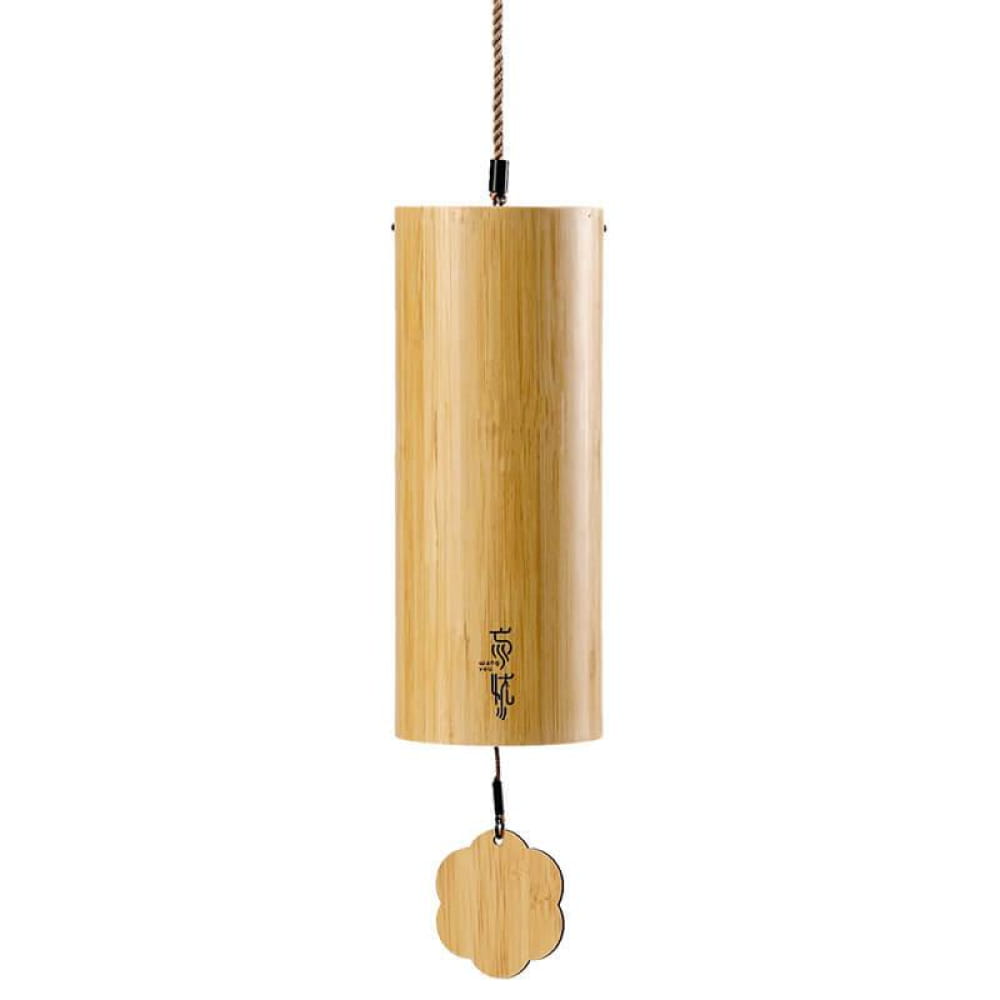 Bamboo wind chime with flower pendant for 8-note indoor and outdoor use
