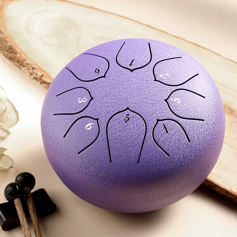Kit de percussion à langue en acier à 8 notes pour la méditation et la guérison sonore