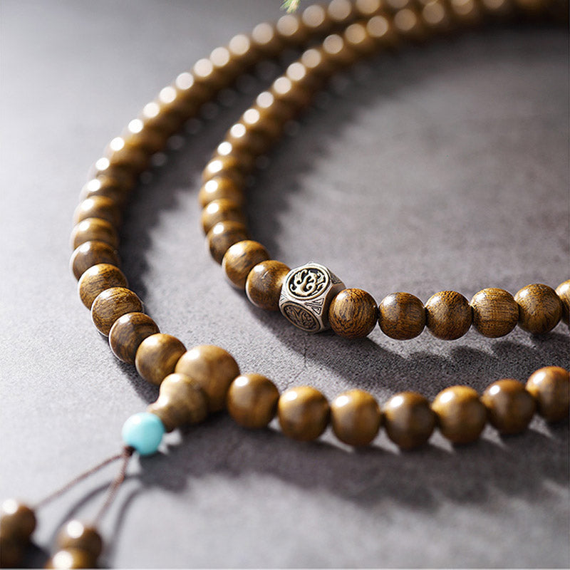 108 Beads Agarwood Strength Meditation Dragon Bracelet