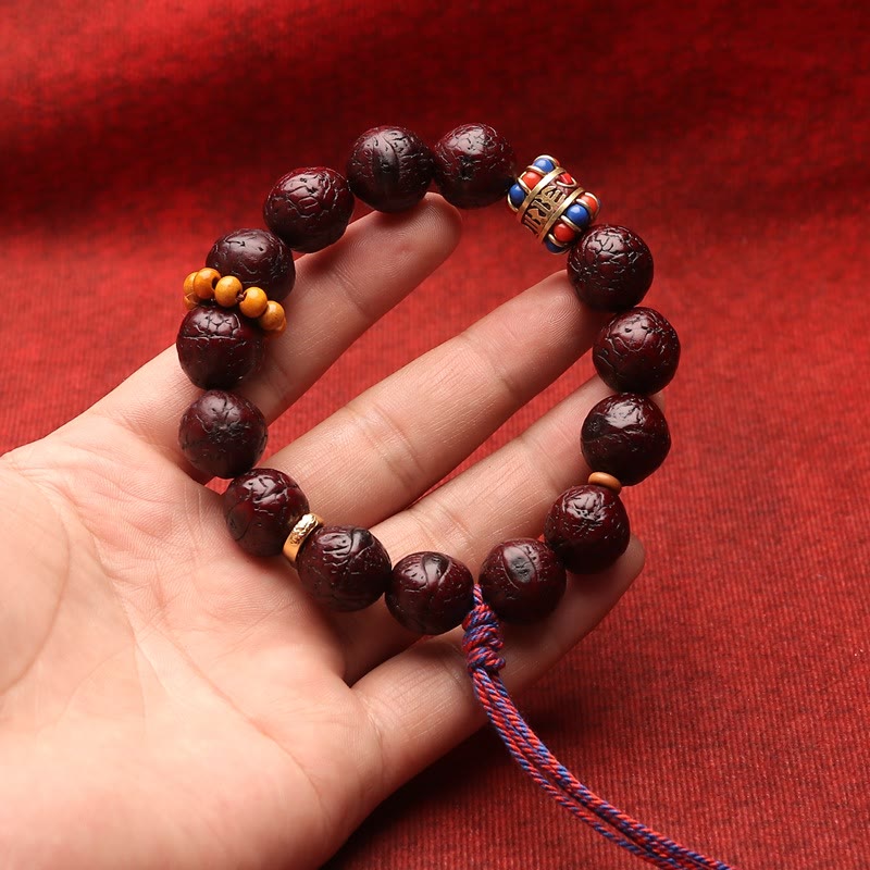 Bracelet Bodhi Seed Peace & Calm avec pompon 15 mm